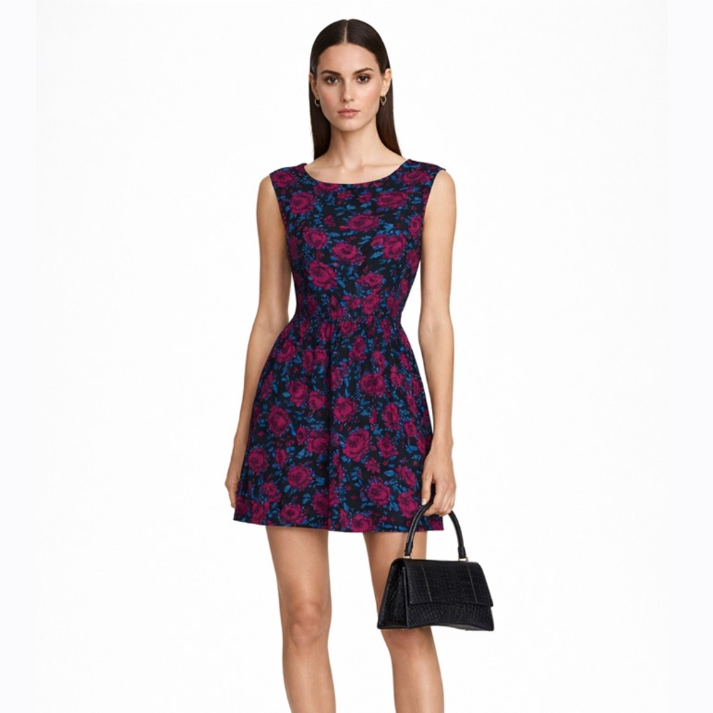 Forever 21 Rose Printed Dress 🌹 Size M